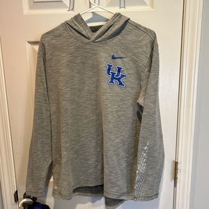Nike Dri-Fit University of Kentucky Wildcats long sleeve hooded shirt size Large